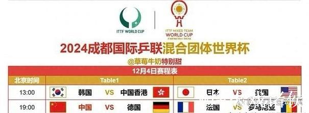 国际乒联混合团体世界杯铜牌赛:韩国VS德国 国际乒联混合团体世界杯铜牌赛:韩国VS德国